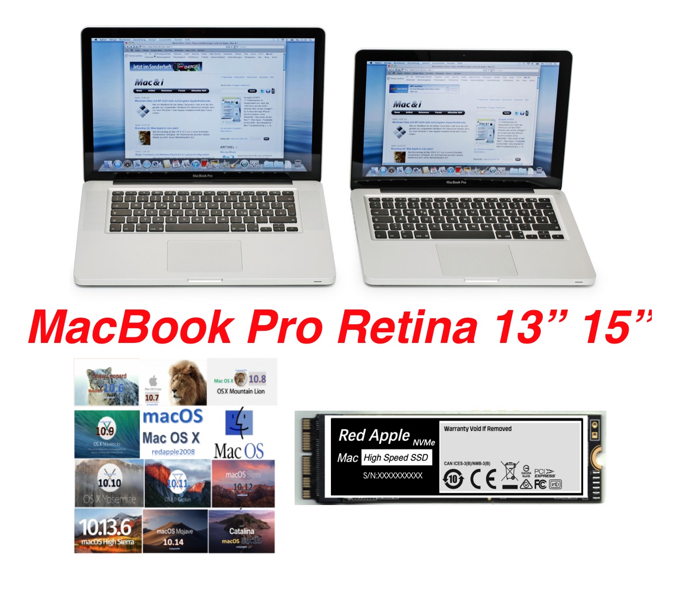 Apple MacBook Pro 2012 (Mid) 2013 (Early) 13-inch A1425 15-inch
